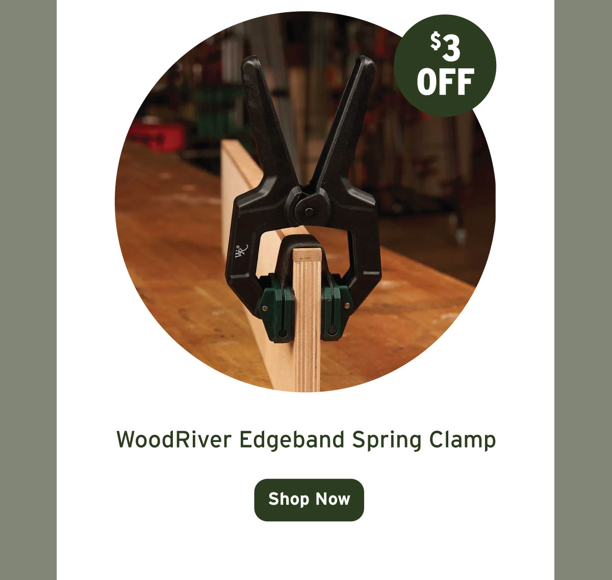 WoodRiver Edgeband Spring Clamp - 3"