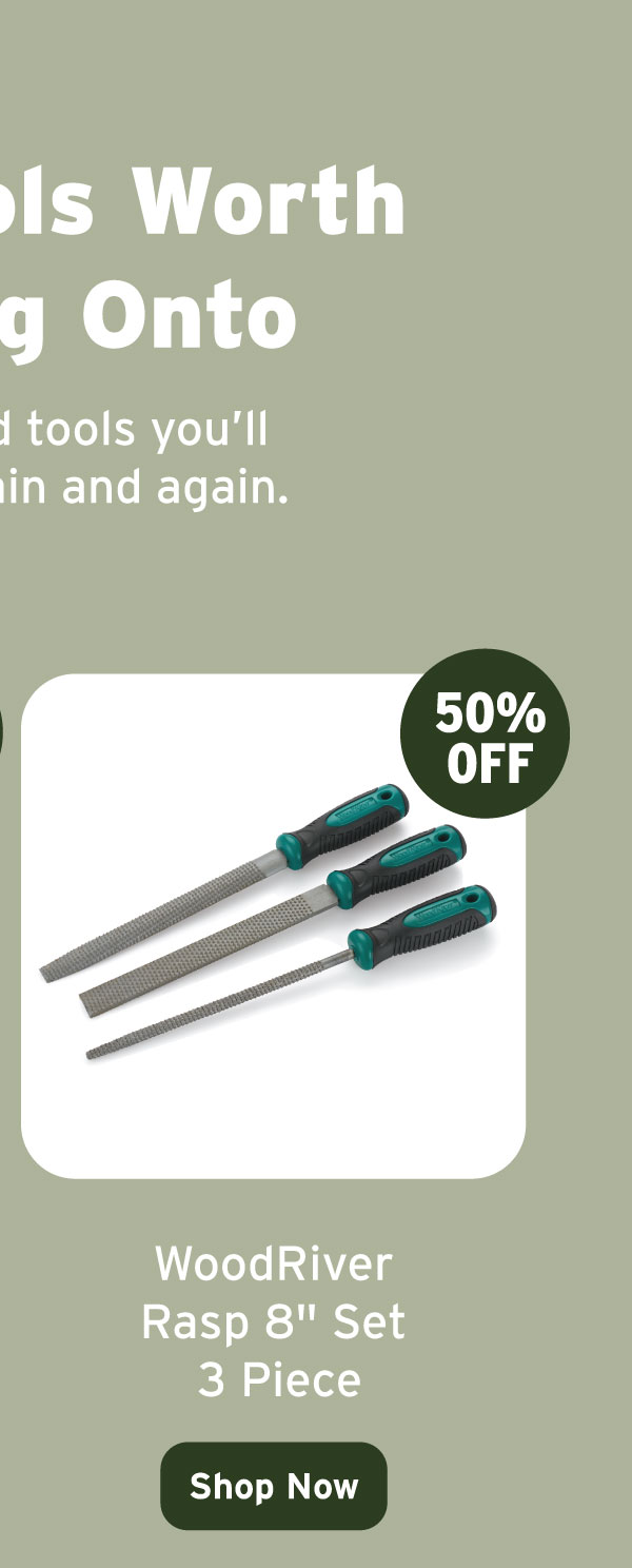WoodRiver Rasp Set - 8" - 3 Piece