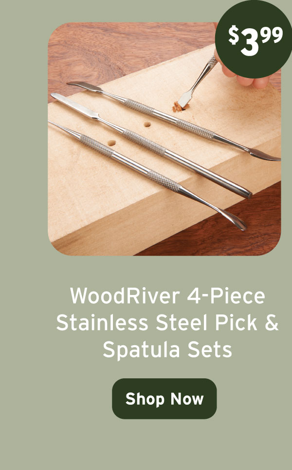 WoodRiver Stainless Steel Pick & Spatula Sets
