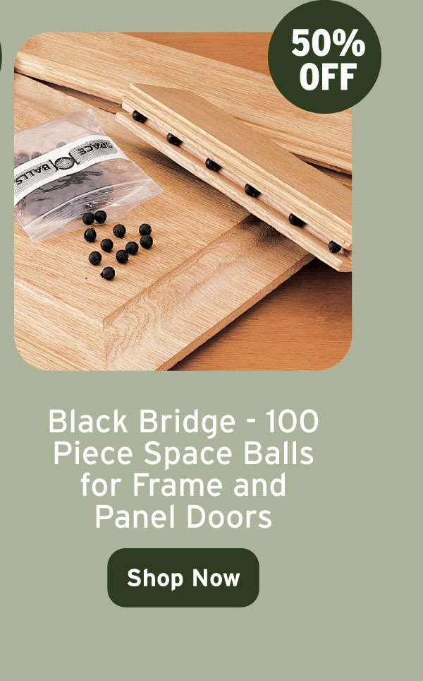 Black Bridge Space Balls for Frame and Panel Doors - 100 Piece