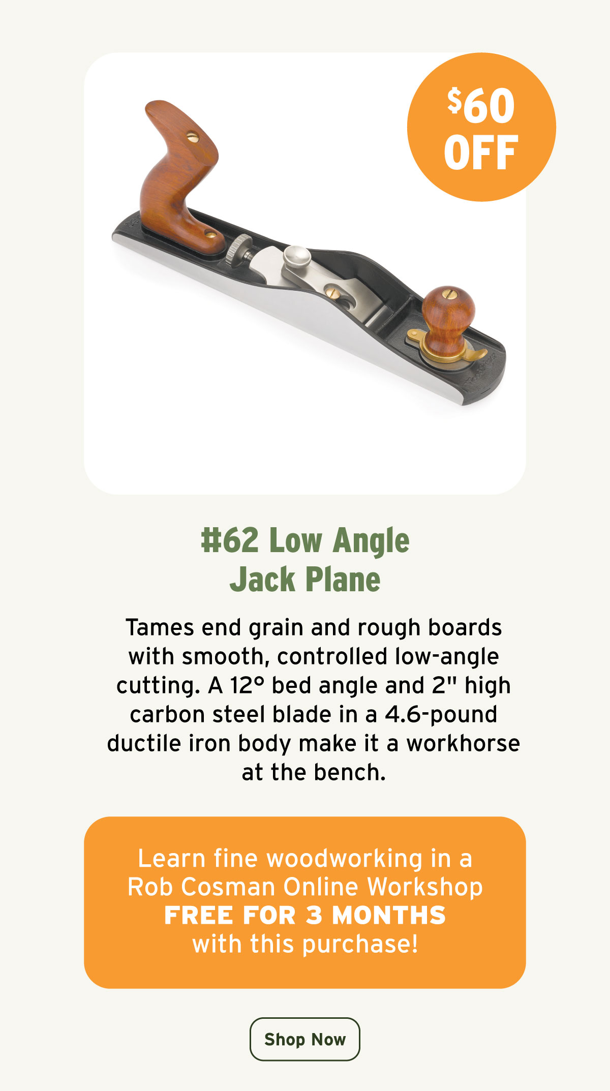 WoodRiver #62 Low Angle Jack Plane