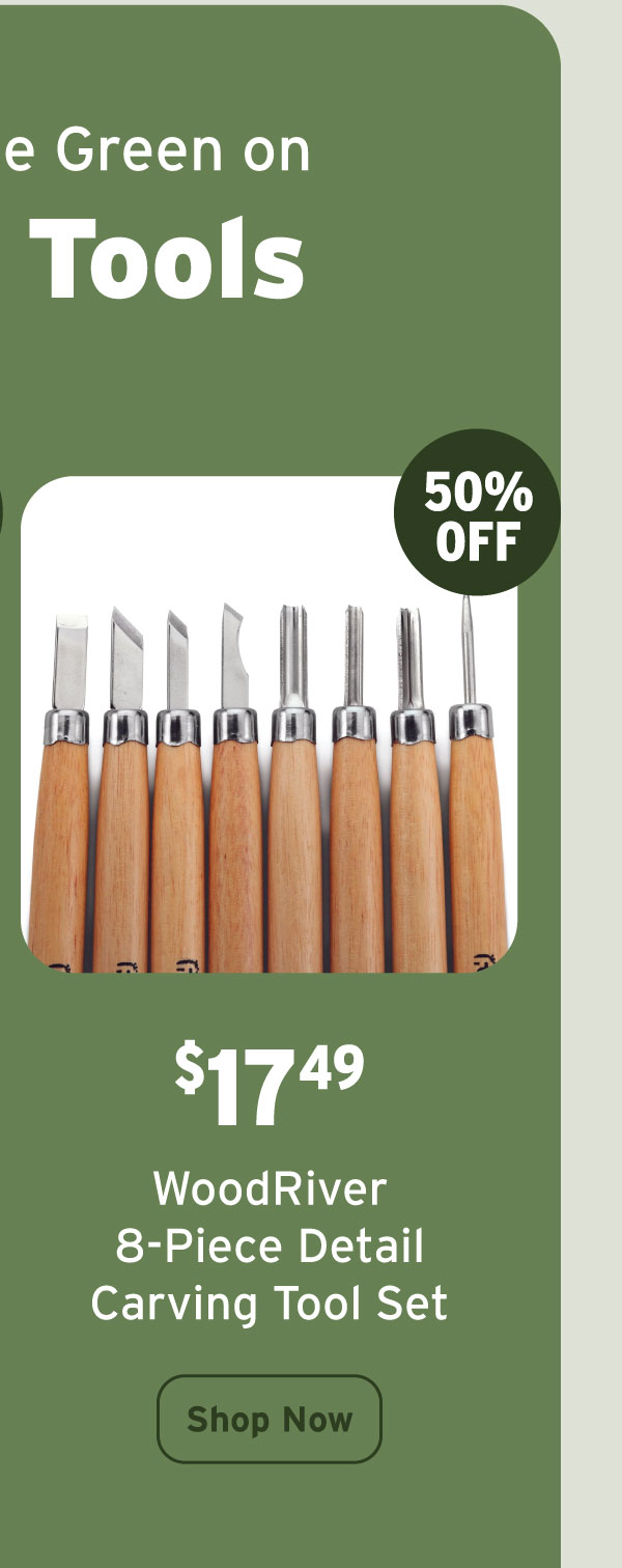 WoodRiver Detail Carving Tool Set - Full Size - 8 Piece