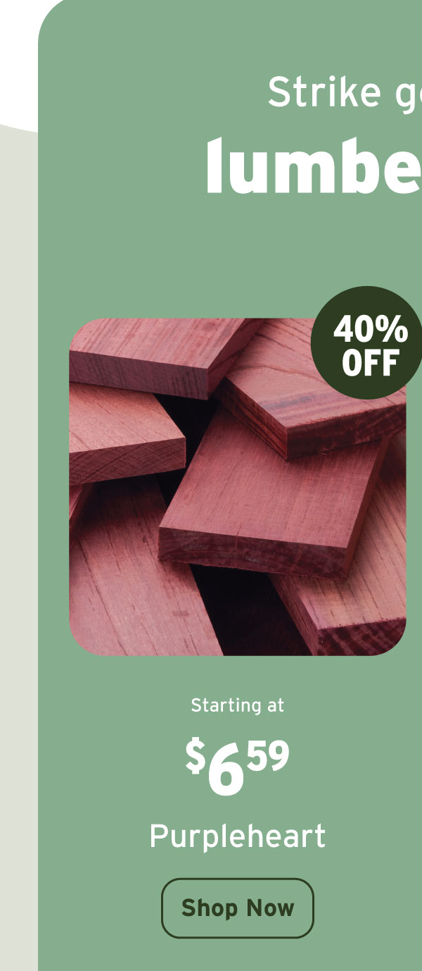 Woodcraft Woodshop Purpleheart Dimensional Lumber