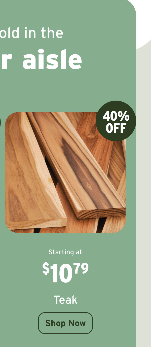 Woodcraft Woodshop Teak Dimensional Lumber