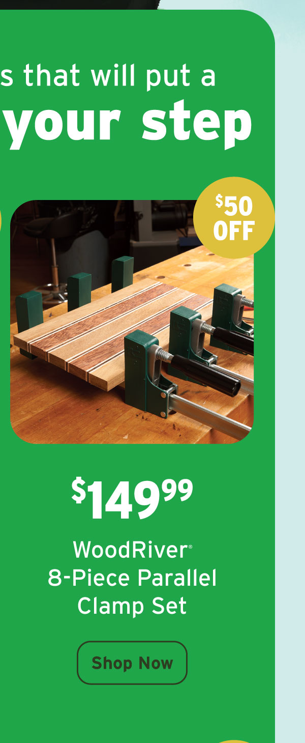WoodRiver Parallel Clamp Set - 8 Piece Item #147258P