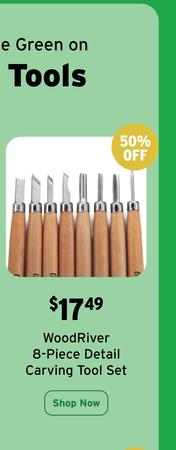 WoodRiver Detail Carving Tool Set - Full Size - 8 Piece
