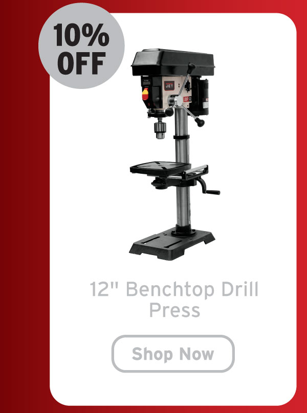 Jet 12" Benchtop Drill Press - 1/2 HP 1 Ph 115V - JWDP-12