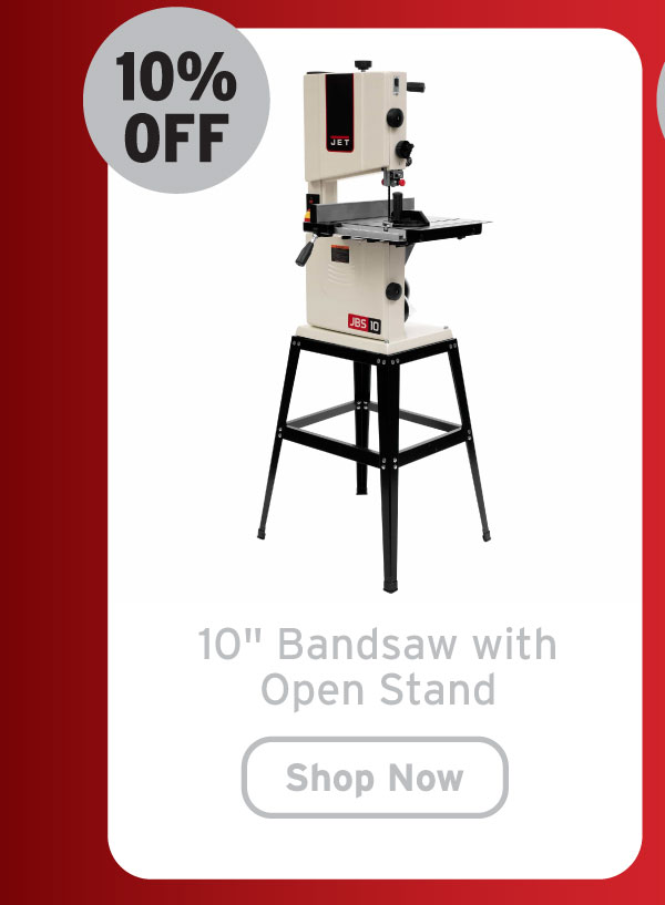 WoodRiver Jet 10" Bandsaw with Open Stand - 1/2 HP 1 Ph 115V - JWB-10 Quick Release Front Vise