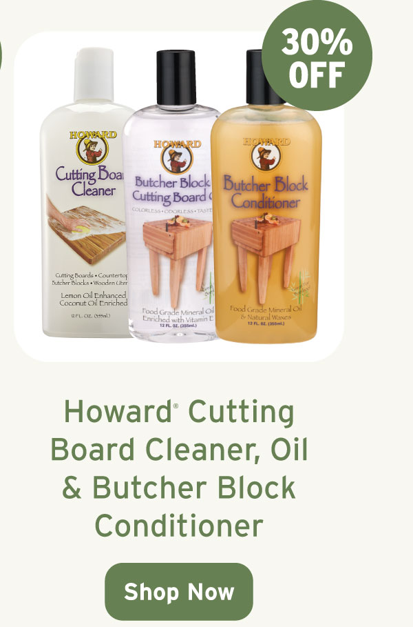 Howard cutting board cleaner, oil & butcher block conditioner