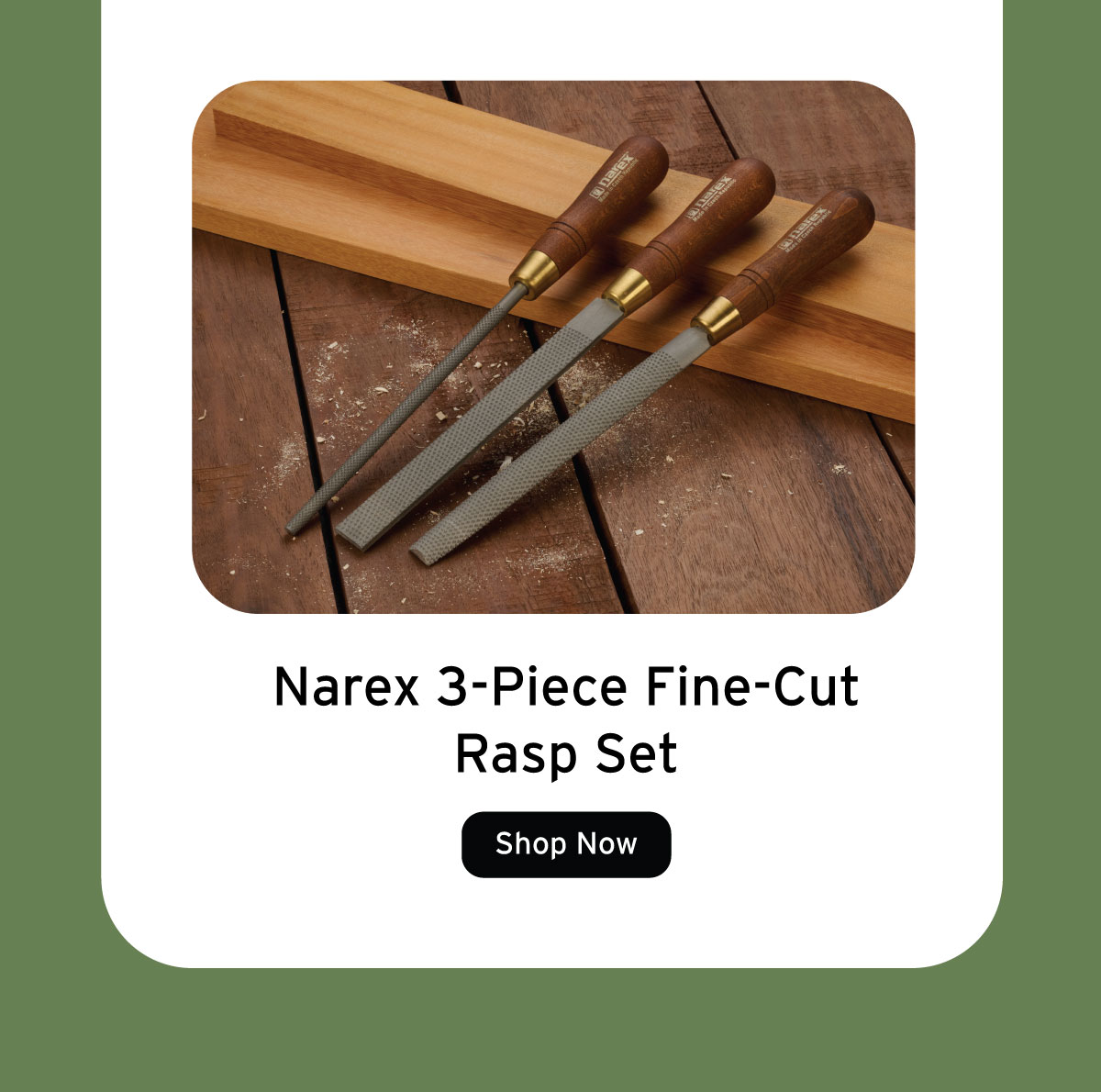 Narex Rasp Set - Fine Cut - 3 Piece