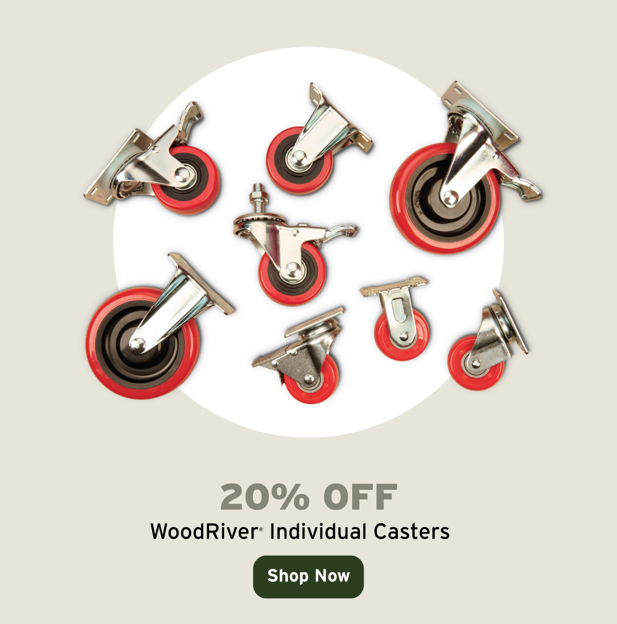 WoodRiver Individual Casters