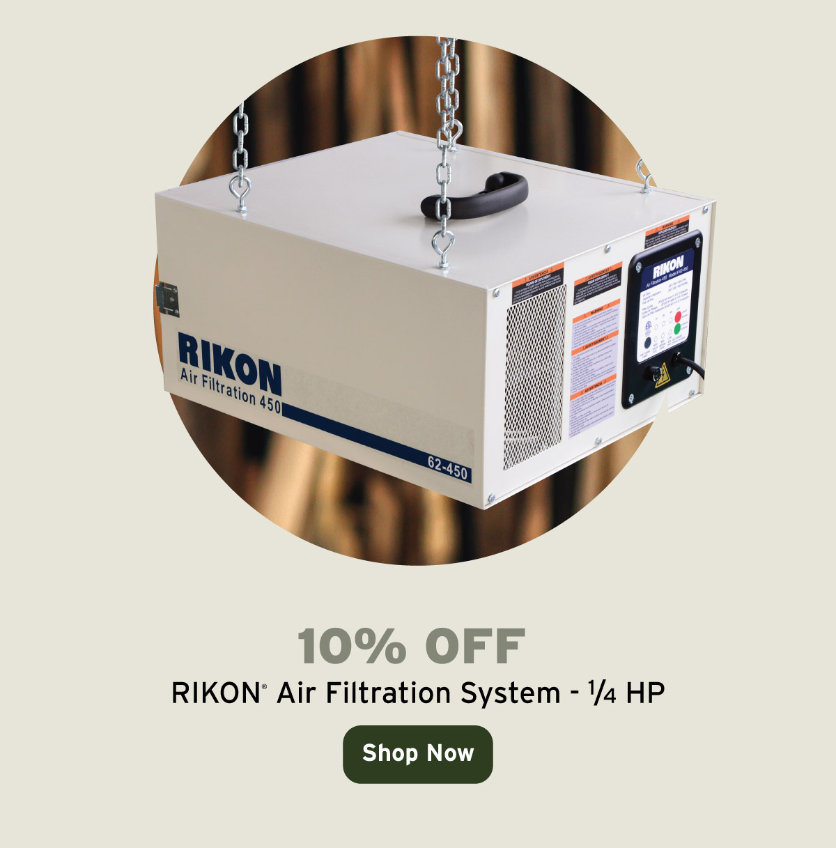 RIKON Air Filtration System - 1/4 HP