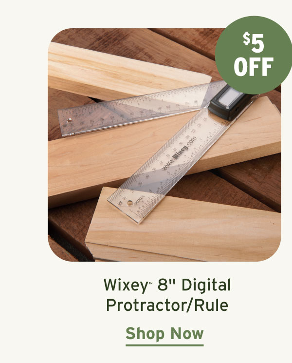 Wixey Digital Protractor and Rule - 8"