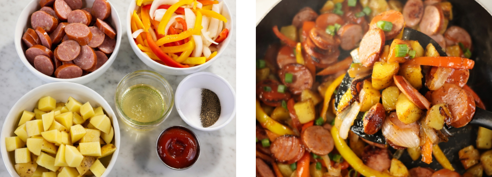 Sausage Pepper and Onion Recipe Imagery