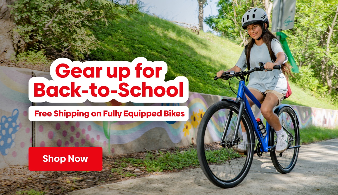 Gear up for Back-to-School: Free Shipping on Fully Equipped Bikes