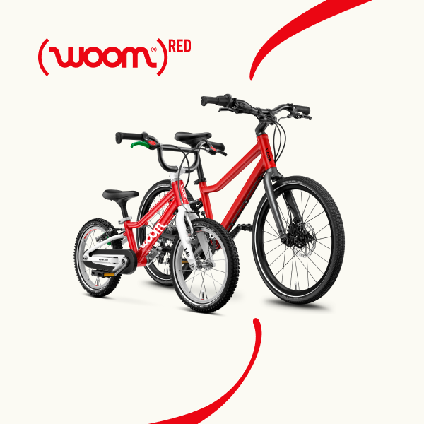 woom GO 2 & woom EXPLORE 4 in woom red