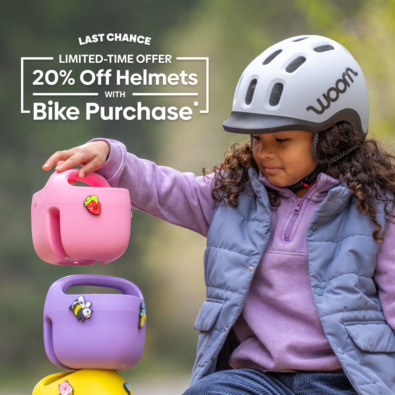 Last Chance! Limited Time Offer, 20% Off Helmets with Bike Purchase*