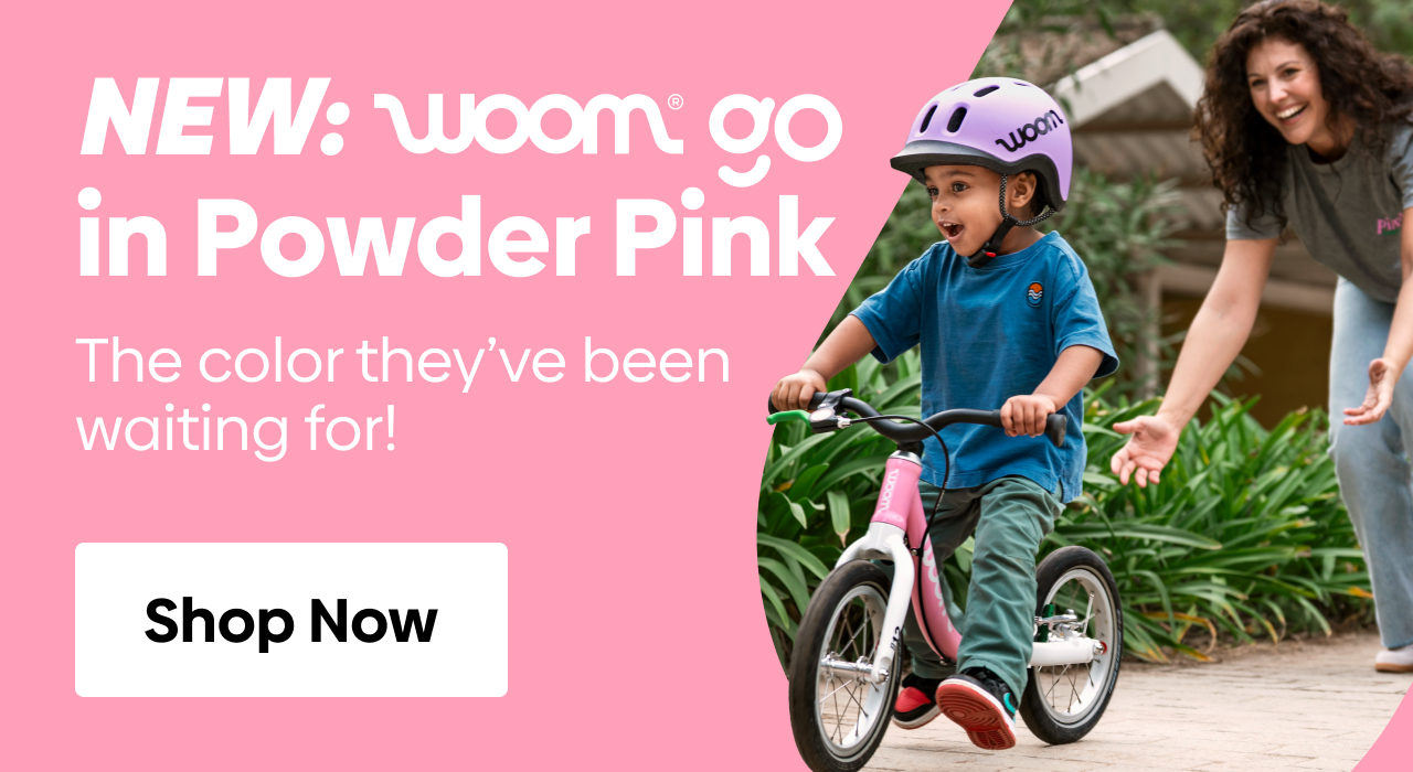 NEW woom GO in powder pink, the color they've been waiting for