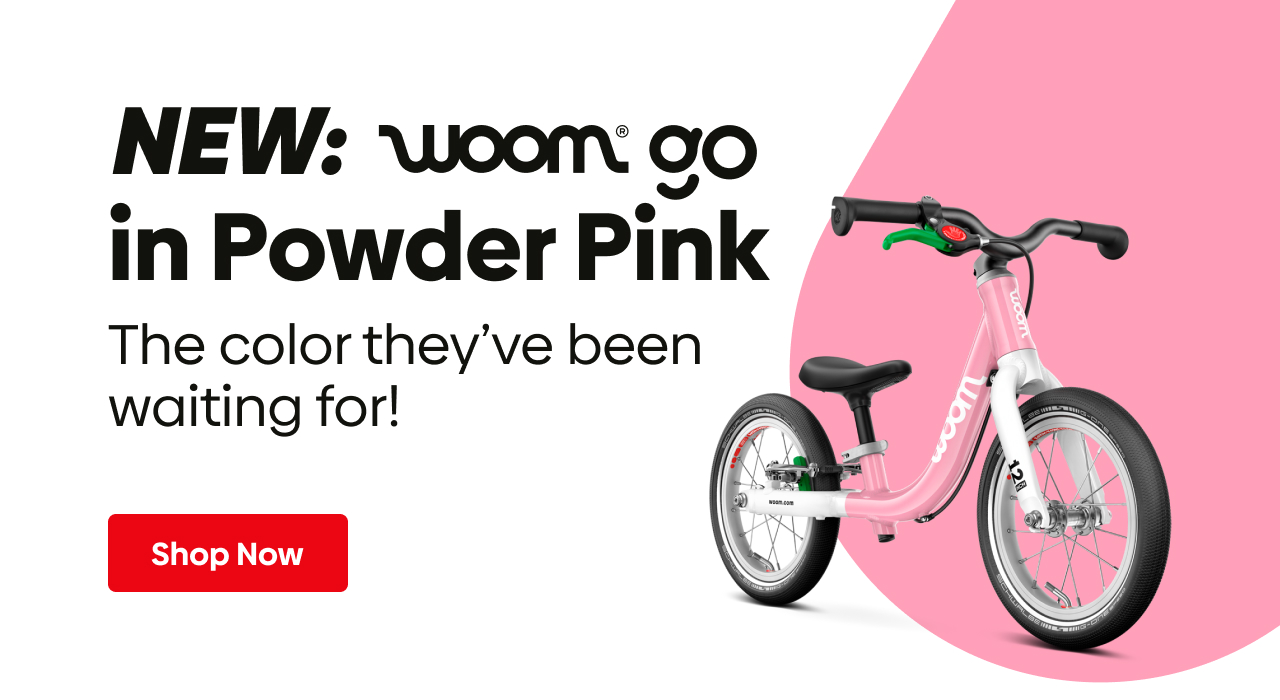 NEW woom GO in powder pink, the color they've been waiting for