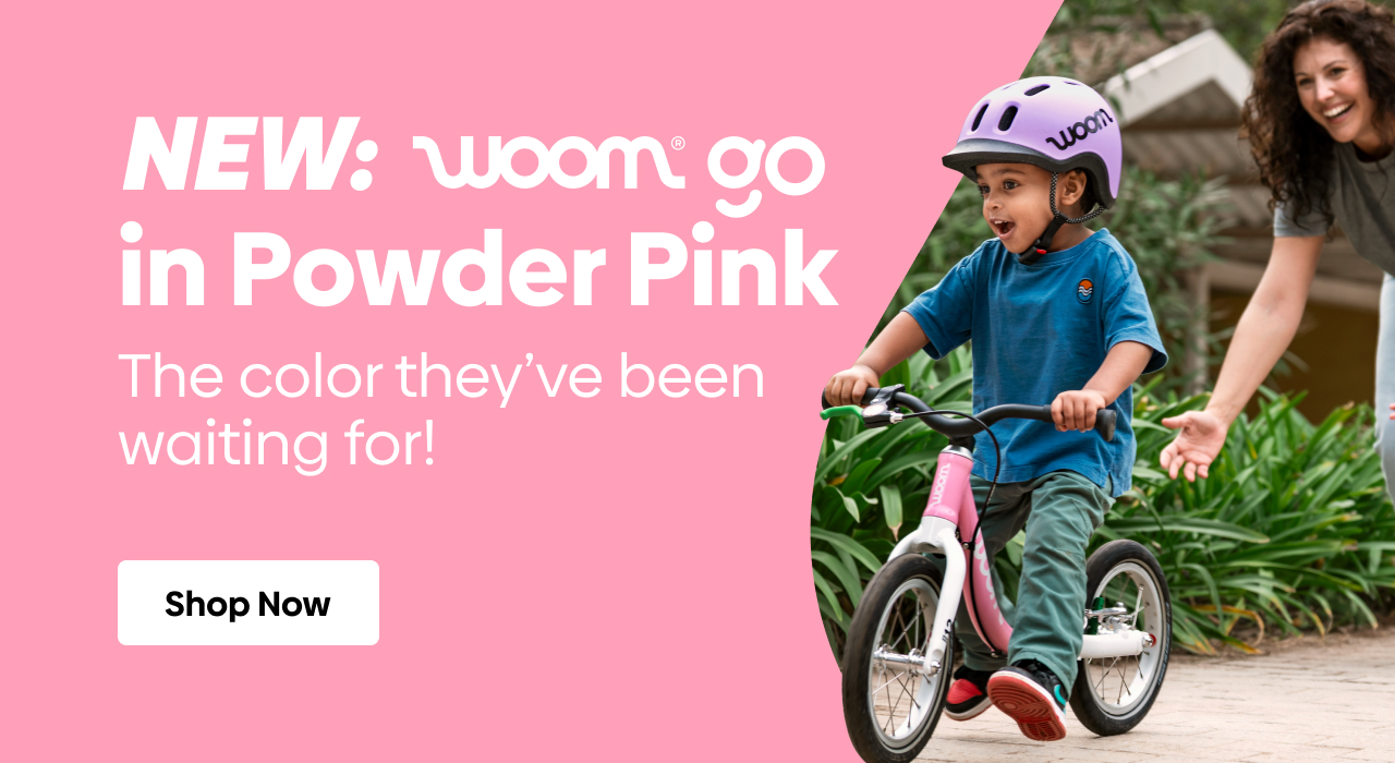 NEW woom GO in powder pink, the color they've been waiting for