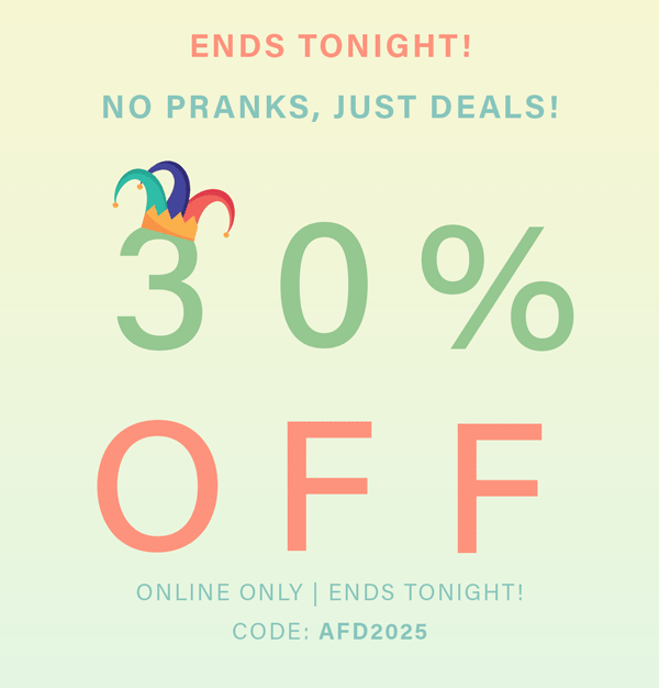 This is NOT a joke. 30% OFF.