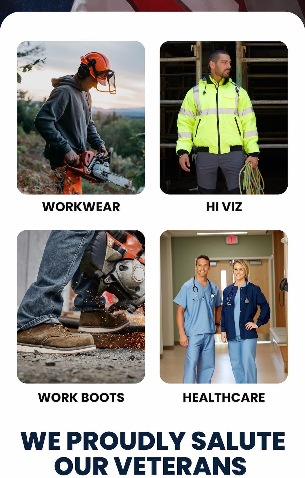 WorkWear, HI VIZ, Work Boots, Healthcare