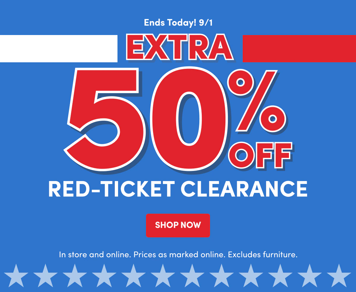 Red Ticket Clearance 50% OFF