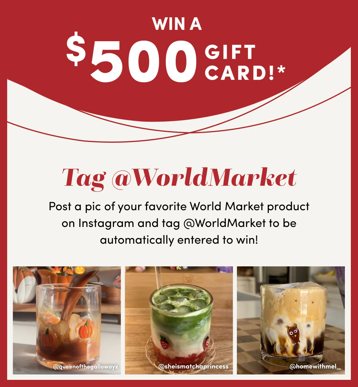 WIN A $500 GIFT CARD!*