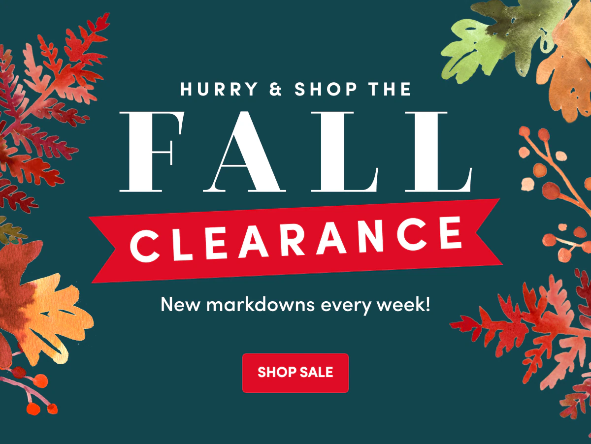 FALL CLEARANCE SHOP SALE