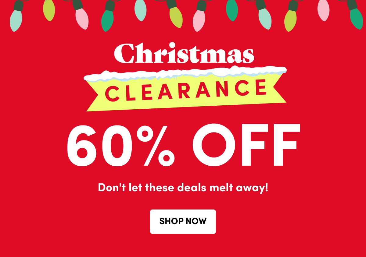 Christmas Clearance 60% Off