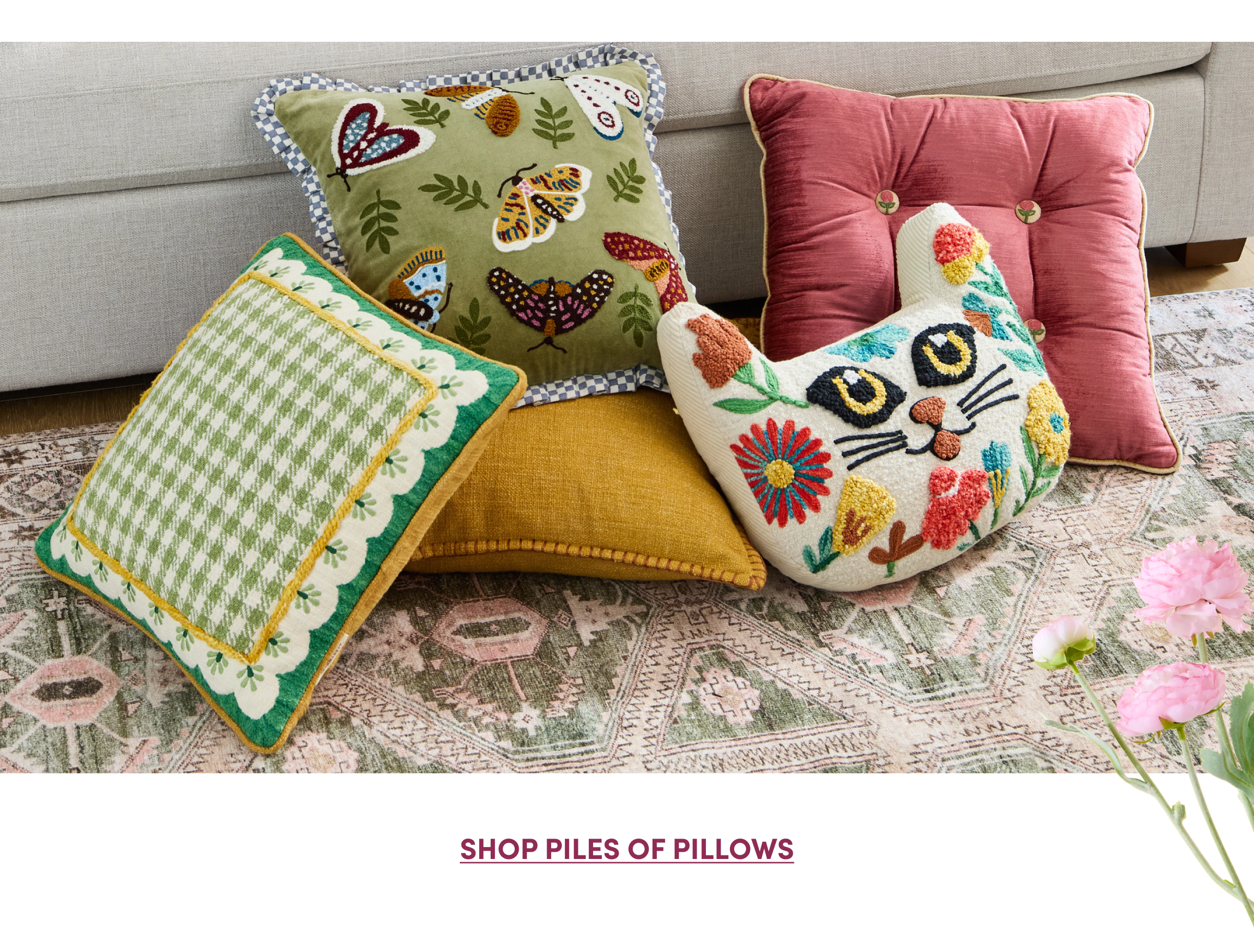 Shop Piles of Pillows