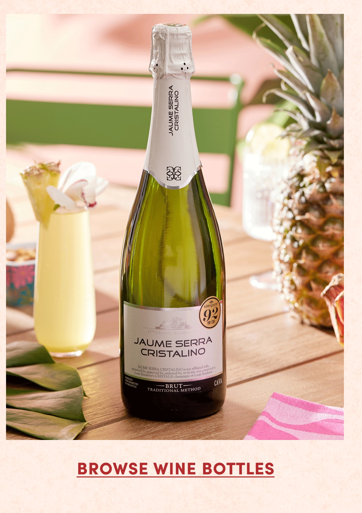 Browse wine bottles