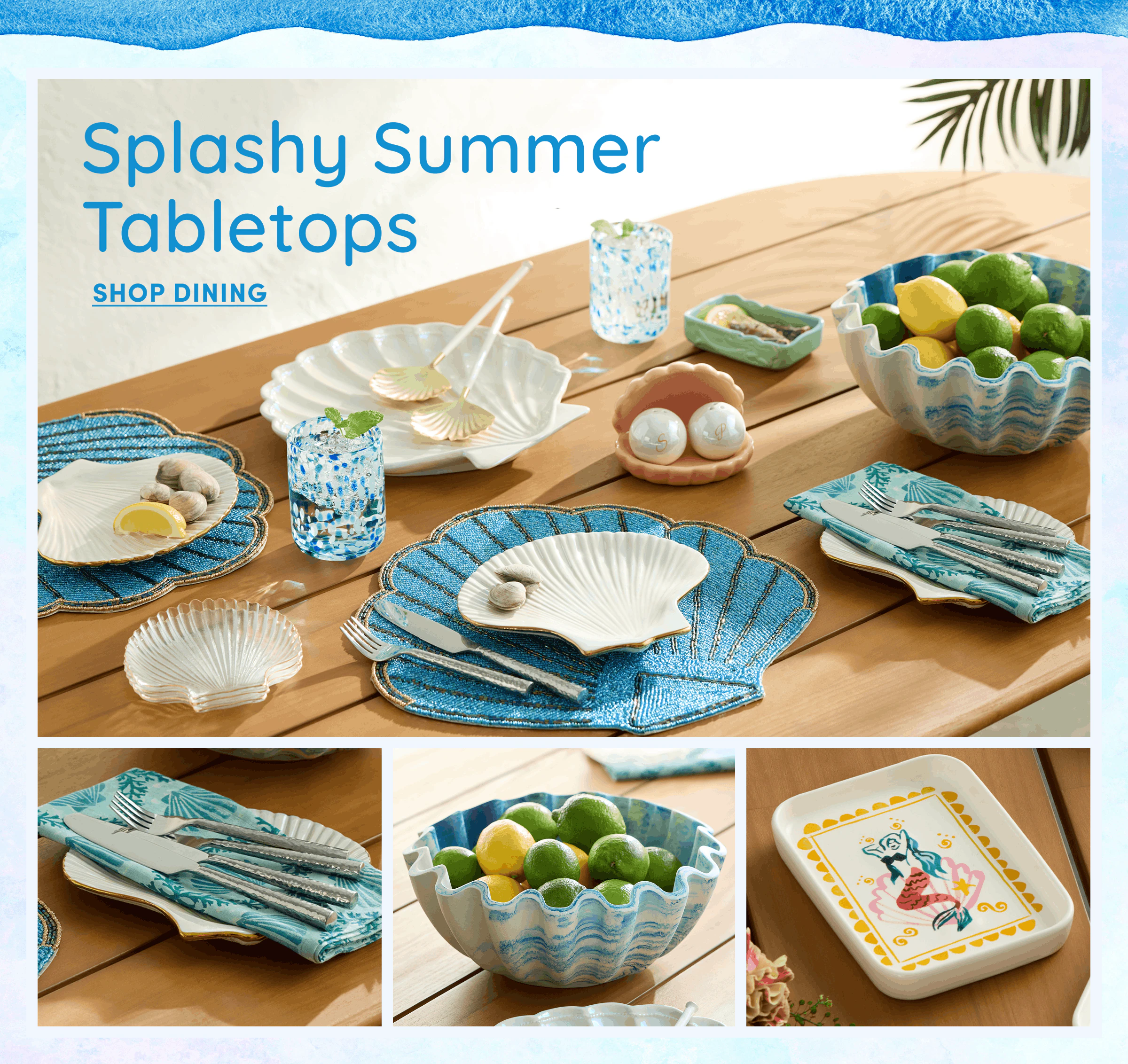 Splashy Summer Table tops | Shop Dining