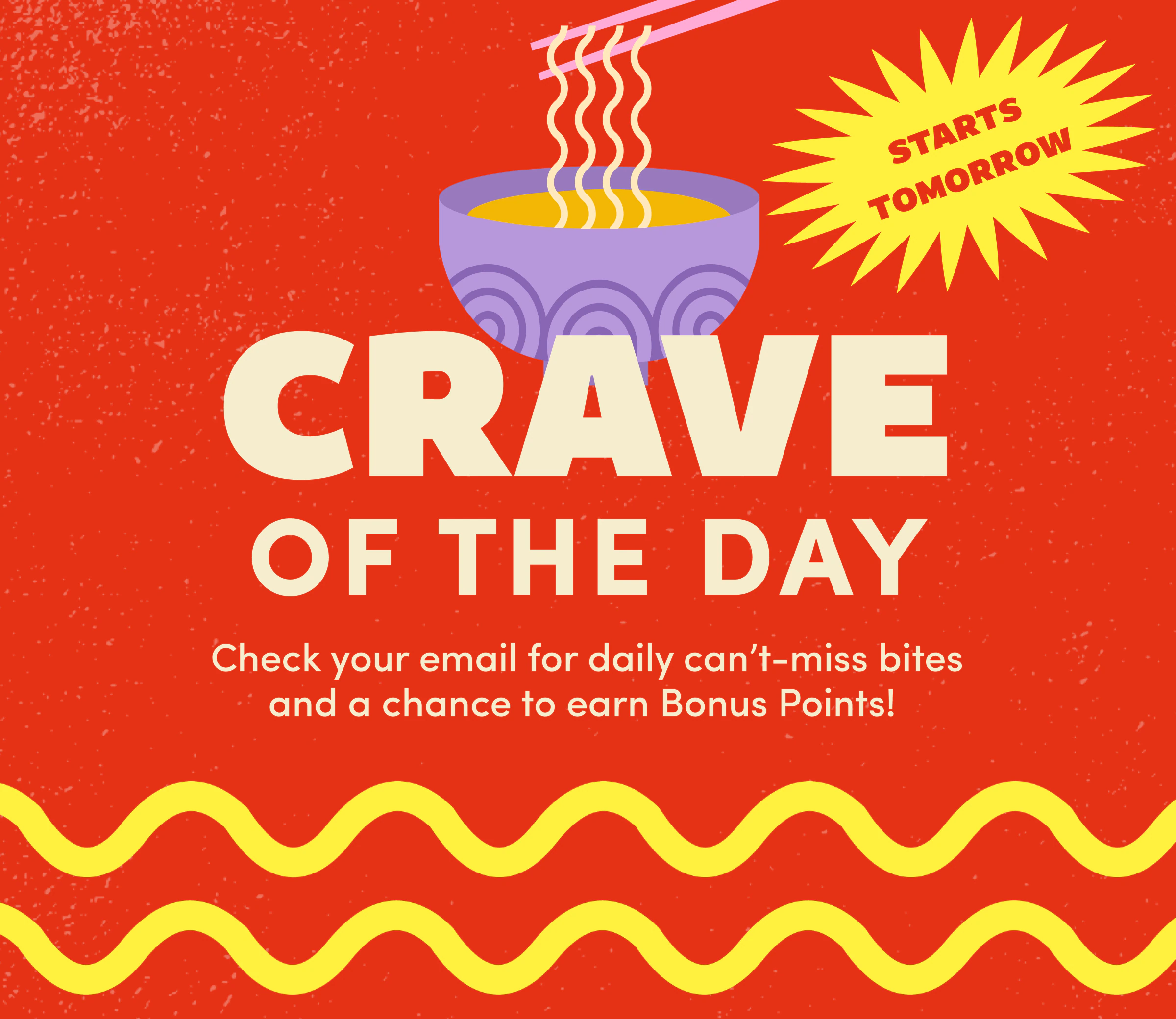STARTS TOMORROW | CRAVE of the day