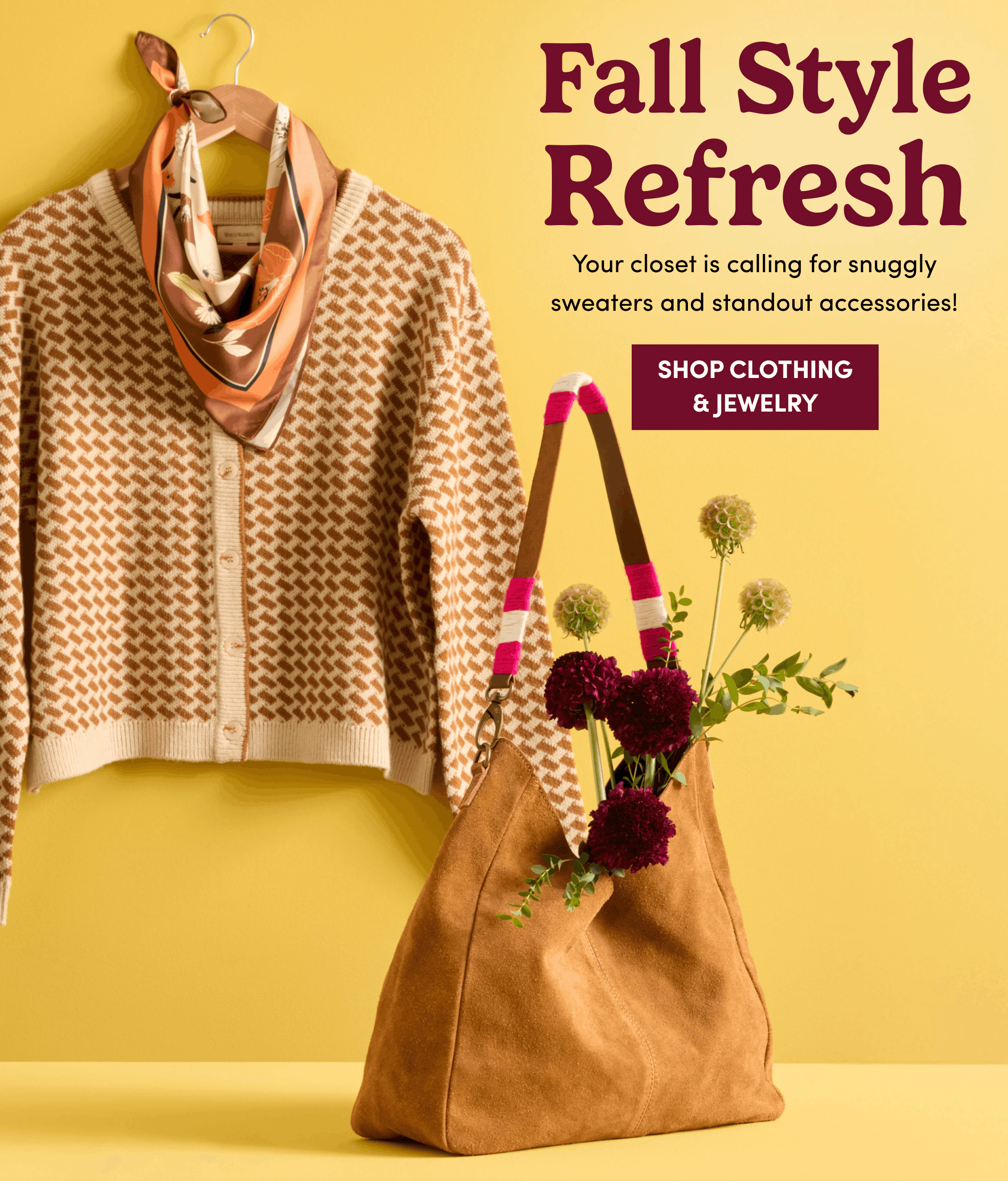 Fall Style Refresh | Your closet is calling for snuggly sweaters&nbsp;and standout accessories! | Shop Clothing & Jewelry