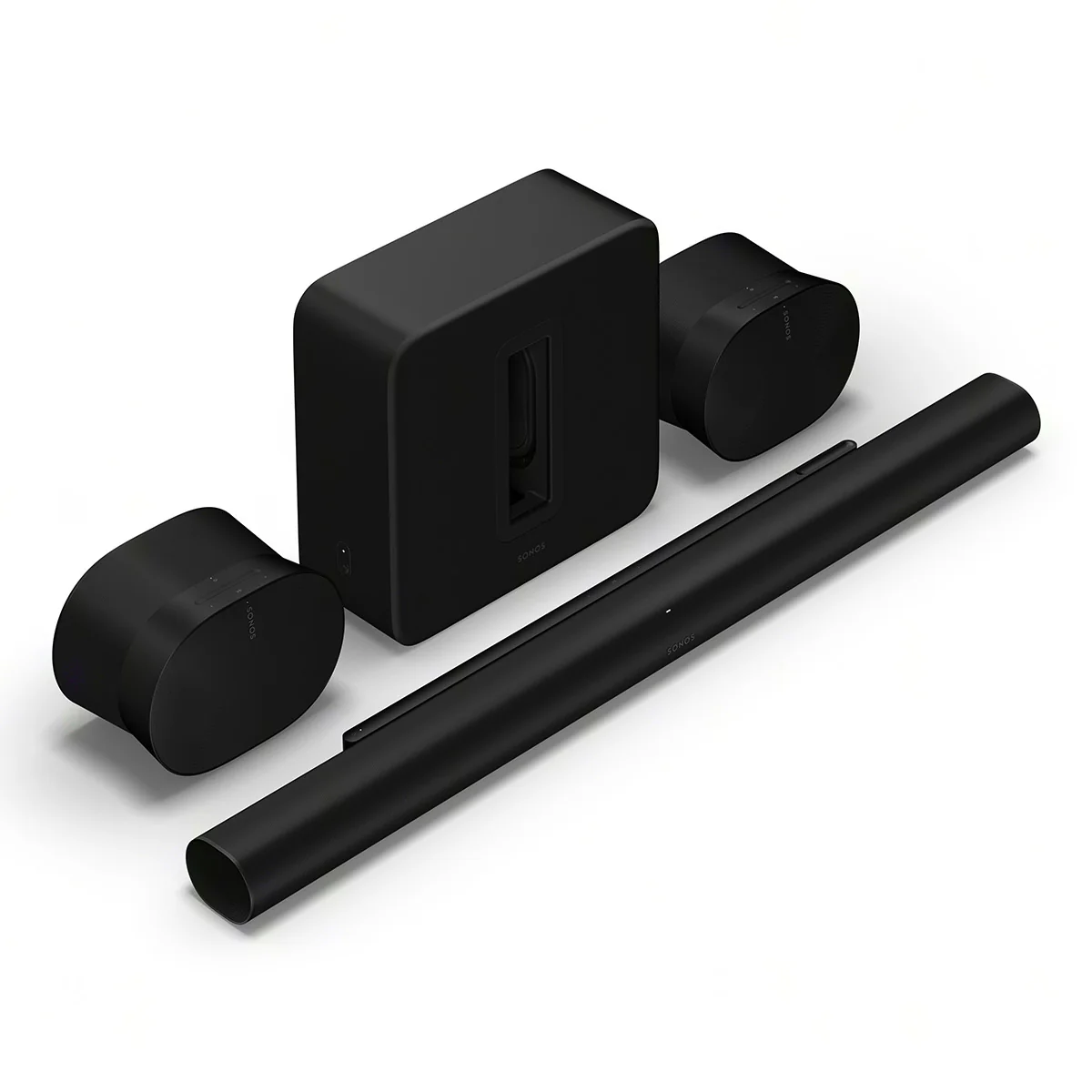Image of Sonos Ultimate Immersive Set with Arc Ultra Soundbar, Sub 4 Subwoofer, & Pair of Era 300 Wireless Speakers