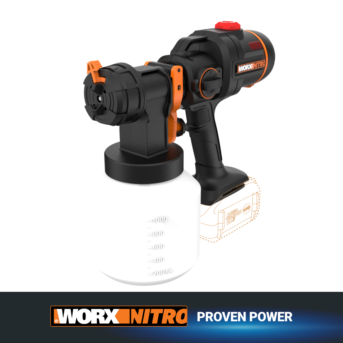 Nitro 20V Cordless Paint Sprayer with Brushless Motor (Tool Only)