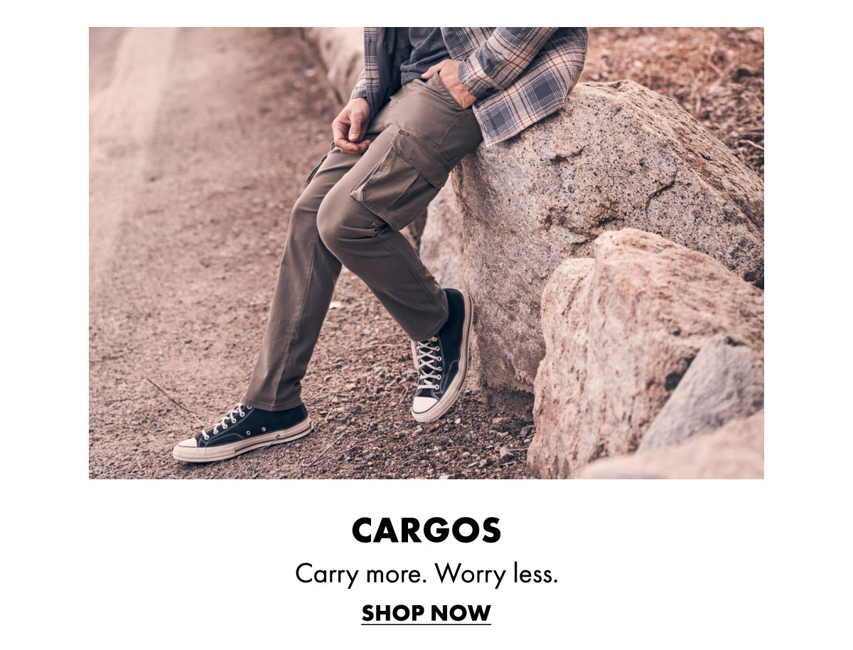 Cargos Carry More. Worry Less. Shop Now