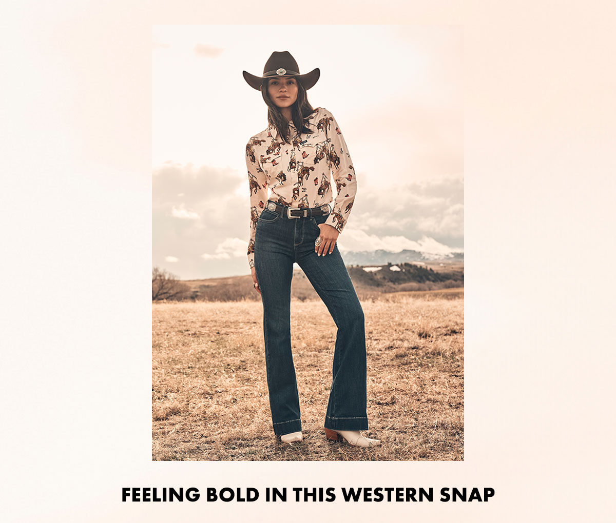 Feeling bold in this western snap