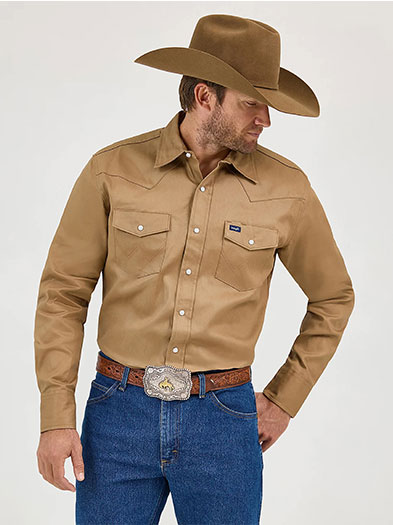 Cowboy Cut® Firm Finish Twill Western Snap Work Shirt