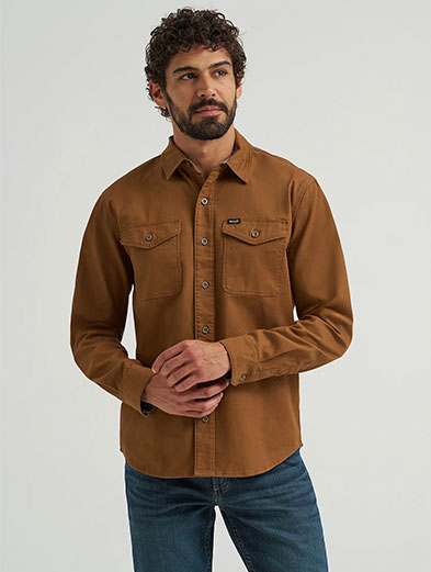 Men's Wrangler® Epic Soft™ Stretch Twill Shirt