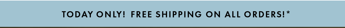 Today Only! Free Shipping On All Orders!*