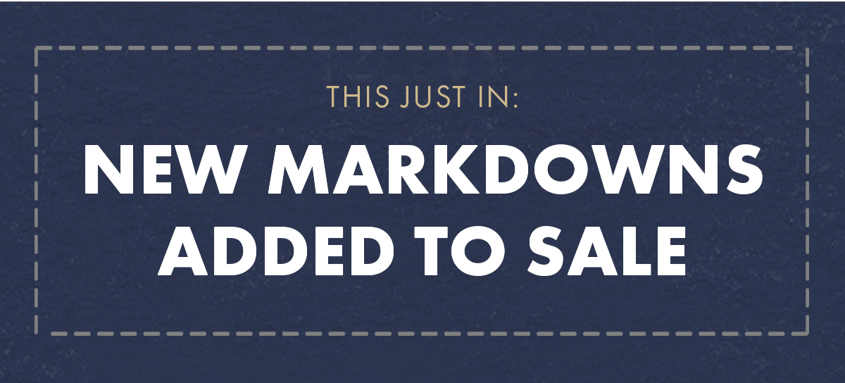 New markdowns added to sale
