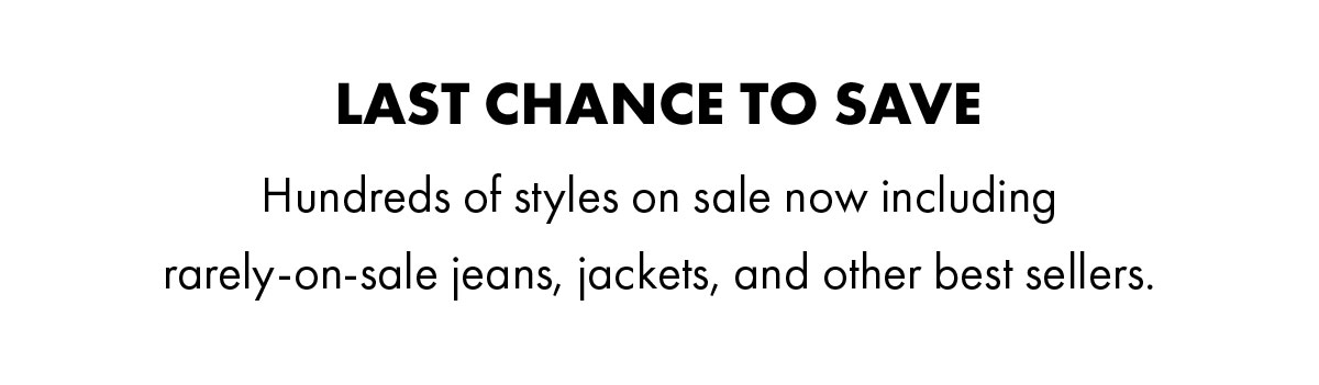 Last chance to save