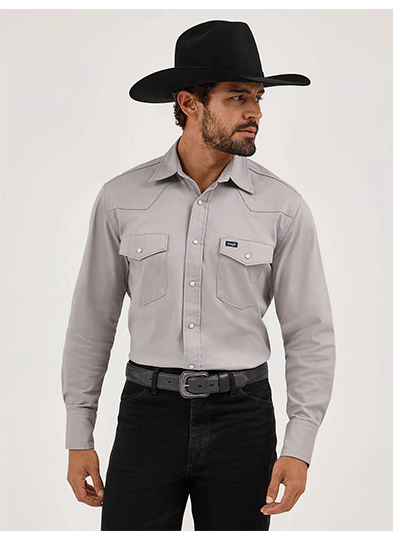 Premium Performance Advanced Comfort Cowboy Cut® Long Sleeve Spread Collar Solid Shirt