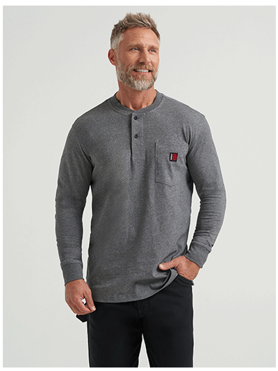 Wrangler® RIGGS Workwear® Long Sleeve Solid Henley
