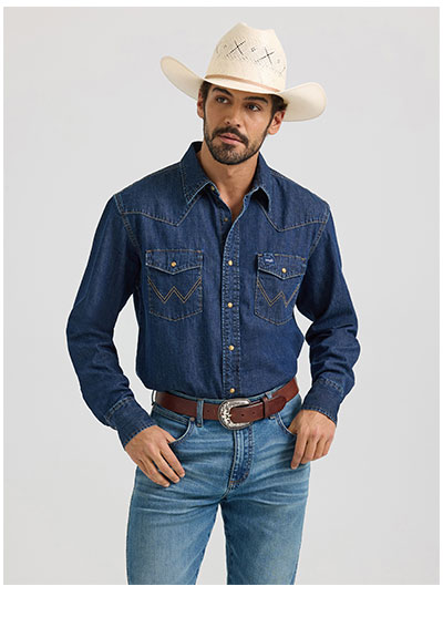 Men's Wrangler® Classic Denim Western Snap Shirt