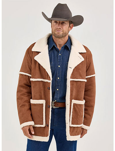 Men's Wrangler Sherpa Contrast Cowboy Jacket