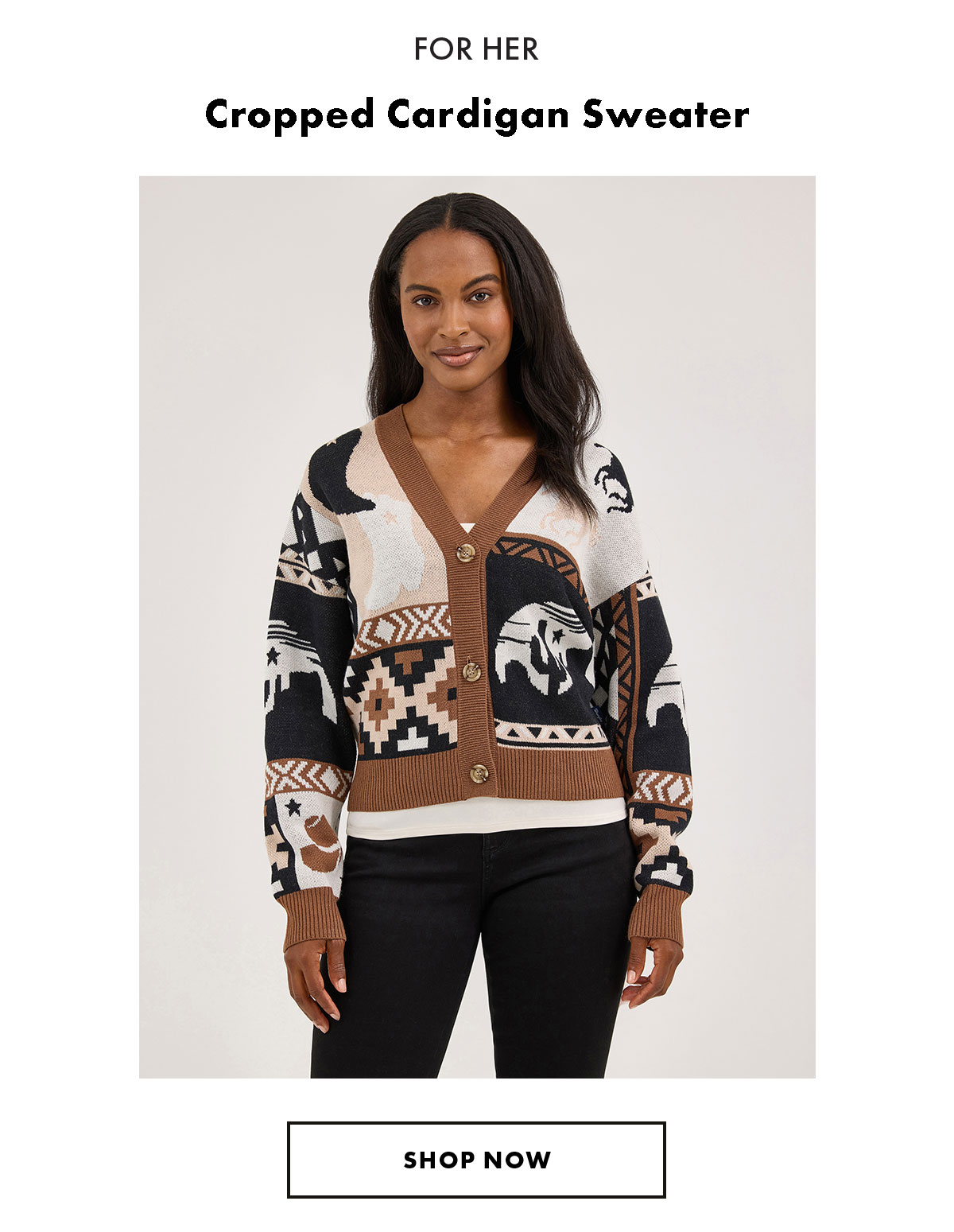 Cropped Cardigan Sweater