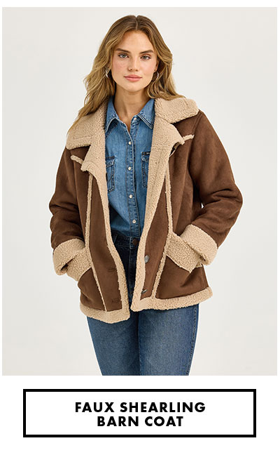 Faux Shearling Barn Coat